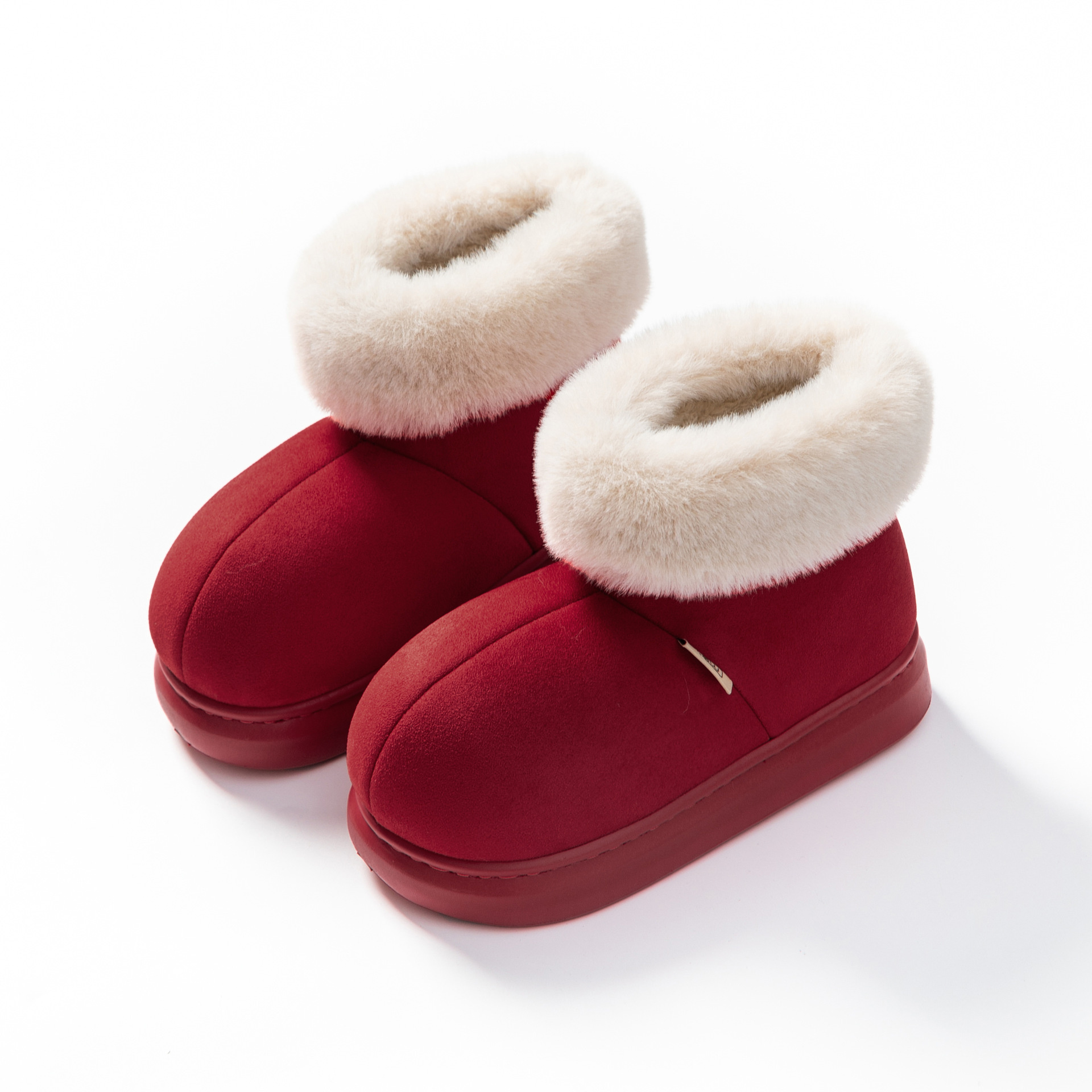 Warm & Cozy: Veet Cotton Slippers with Thick Rubber Sole for Indoor Comfort 6b4f