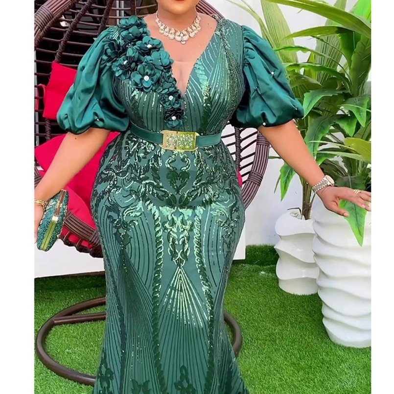 Large African Womens Party Dress Dashiki Ankara sequins Wedding Evening Dress Sexy Body Long Dress African Clothing 241021 ww12