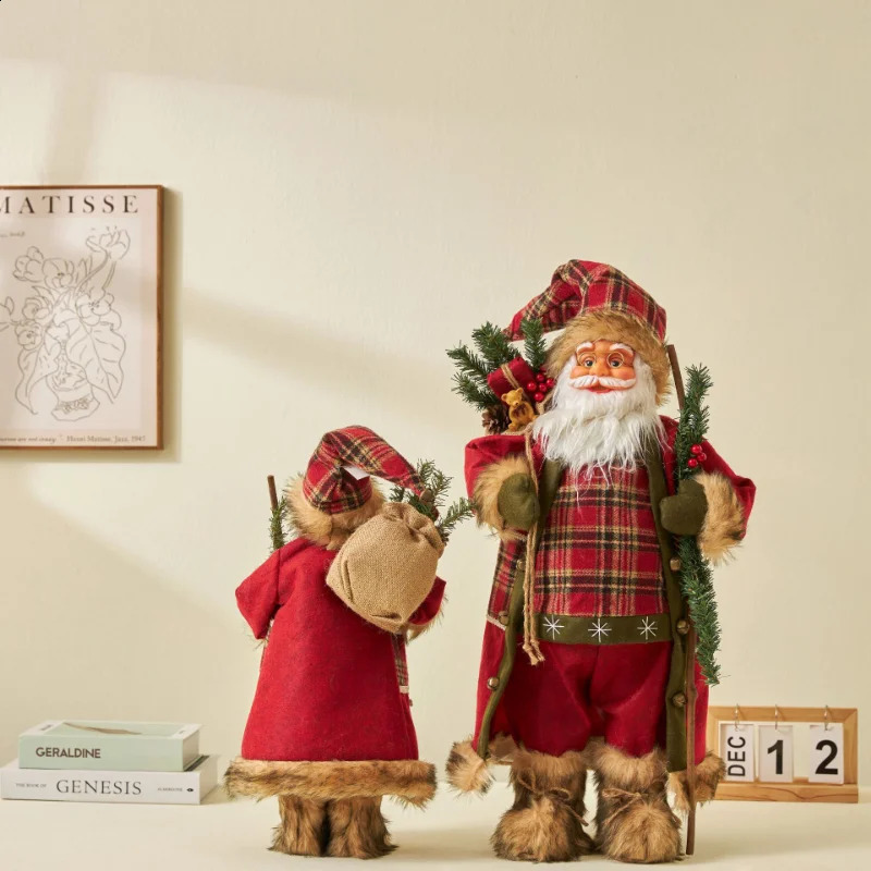 60cm Big Santa Claus Dolls Xmas Pendants Merry Christmas Tree Decor for Home Kids Naviidad Presents Noel Gifts Natal 241021