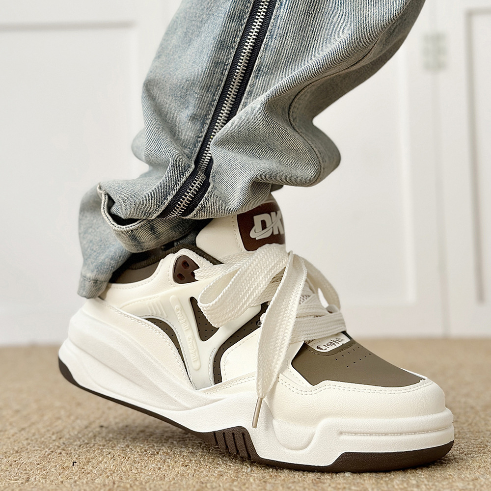 Men's New Niche Design Thick Soled Lace Up Casual Board Shoes
