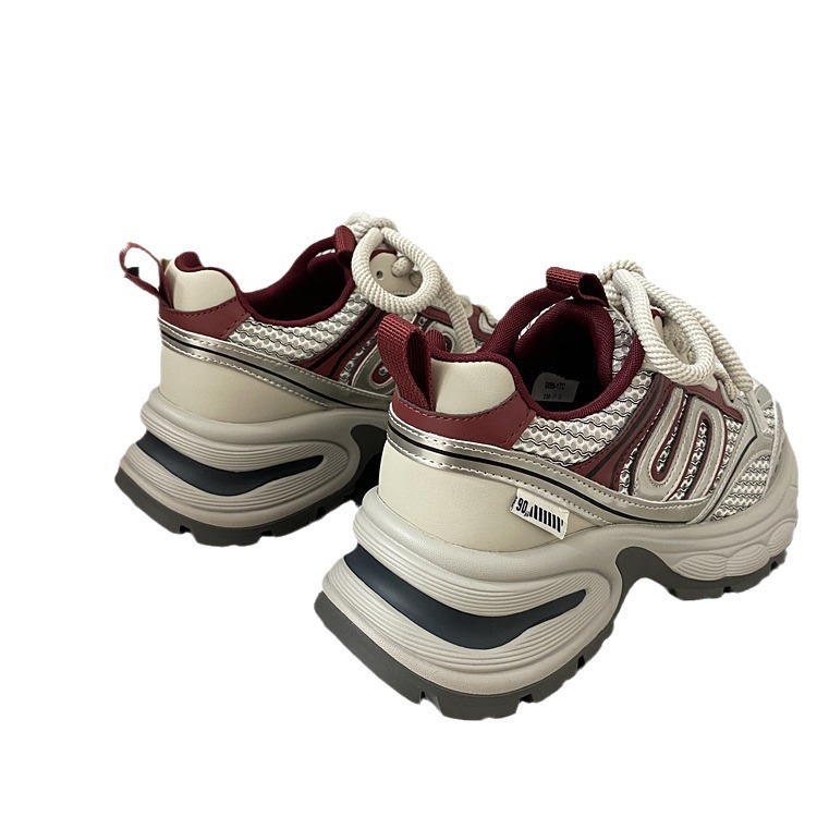 Women's New Trendy Retro Versatile Thick Soled Lightweight Casual Chunky Shoes