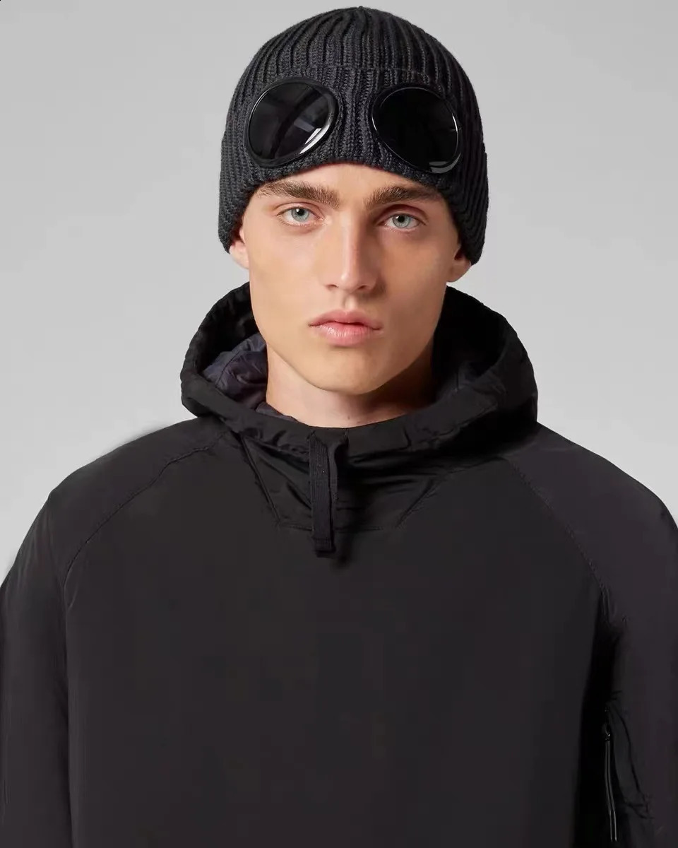 Fashionable Knitted Cap Fall And Winter Knitted Cap Warm Outdoor Hiking Cap Big Head Circumference Glasses Cap 241007