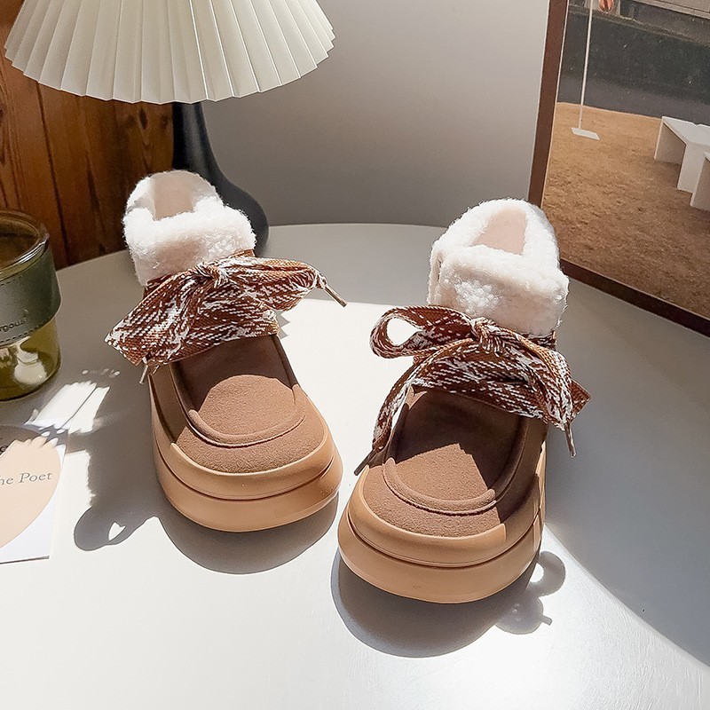 Women's Winter New Warm Thick Soled High Rise Retro Plush Short Boots