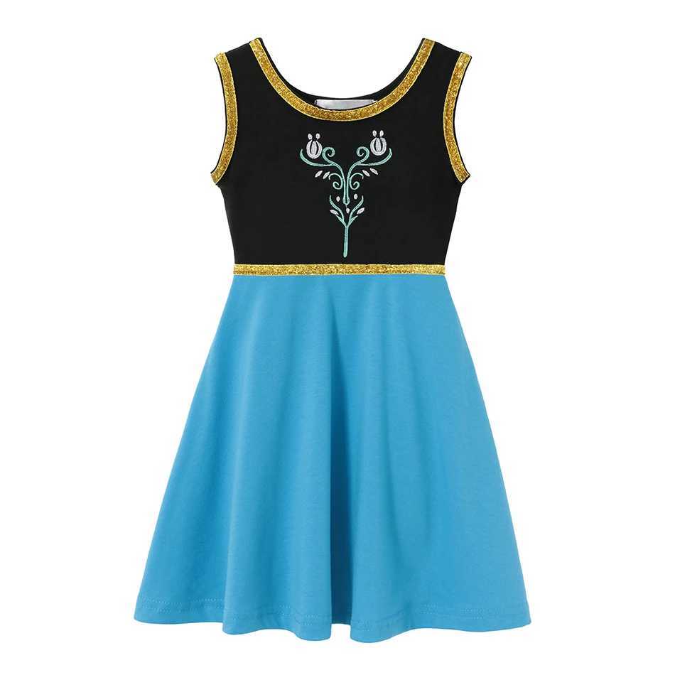 Summer Casual Dress for Girls Mermaid Dress One-Shoulder Sling Short Sleeve Cosplay Princess Costume Casual Vest 2-10 Years X250528