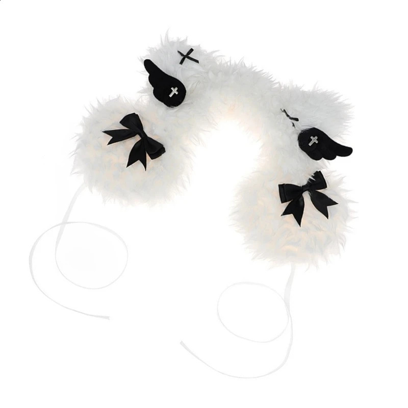 Soft Furry Dog Ear Warmers Unisex Winter Headwear Adjustable Headband for Women Dropship 241024