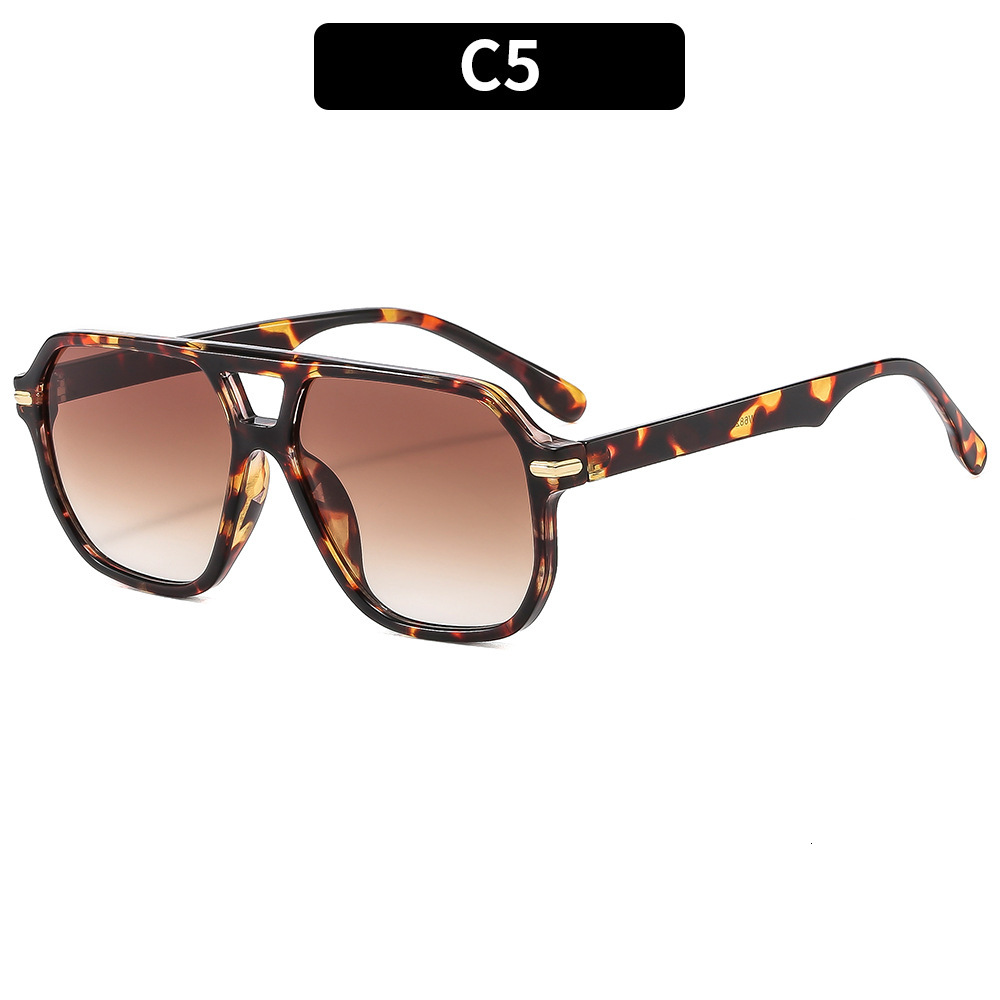 New Fashion Double Beam Pilot Toad Mirror Trendy Driving Sunglasses