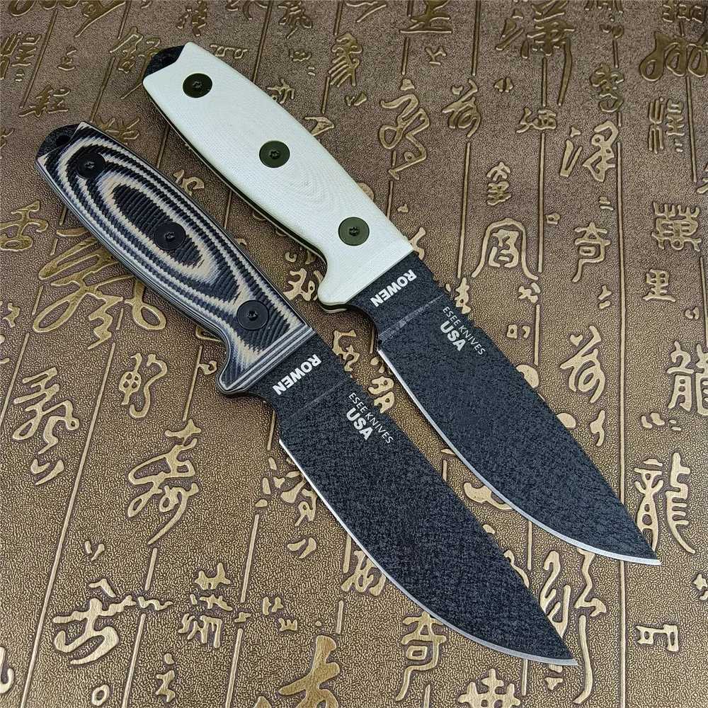 ESEE-4 Straight Fixed Knife S35VN Black Plain Edge Machined Two-color G10 Handles with Kydex Sheath Tactical Hunting EDC ToolXJ250102