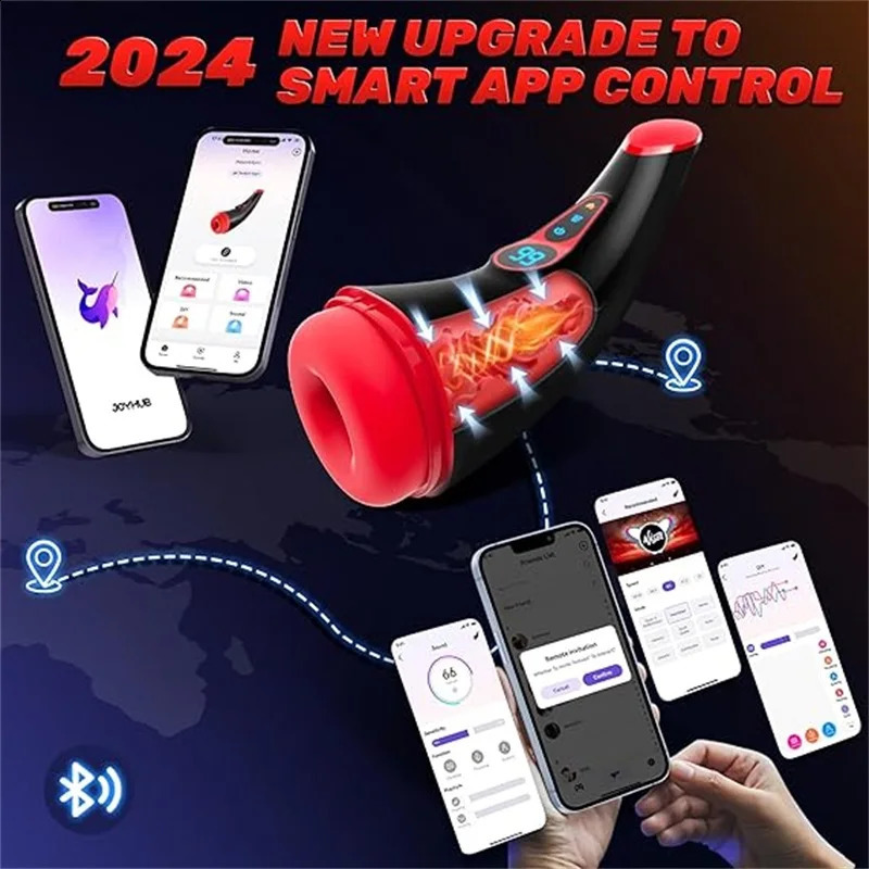 APP Control Male Masturbator Sex Toys for Men Sucking Heating Vibrating LCD Display Penis Pump Male Masturbators Adult Toys MAN 241010 - view 7