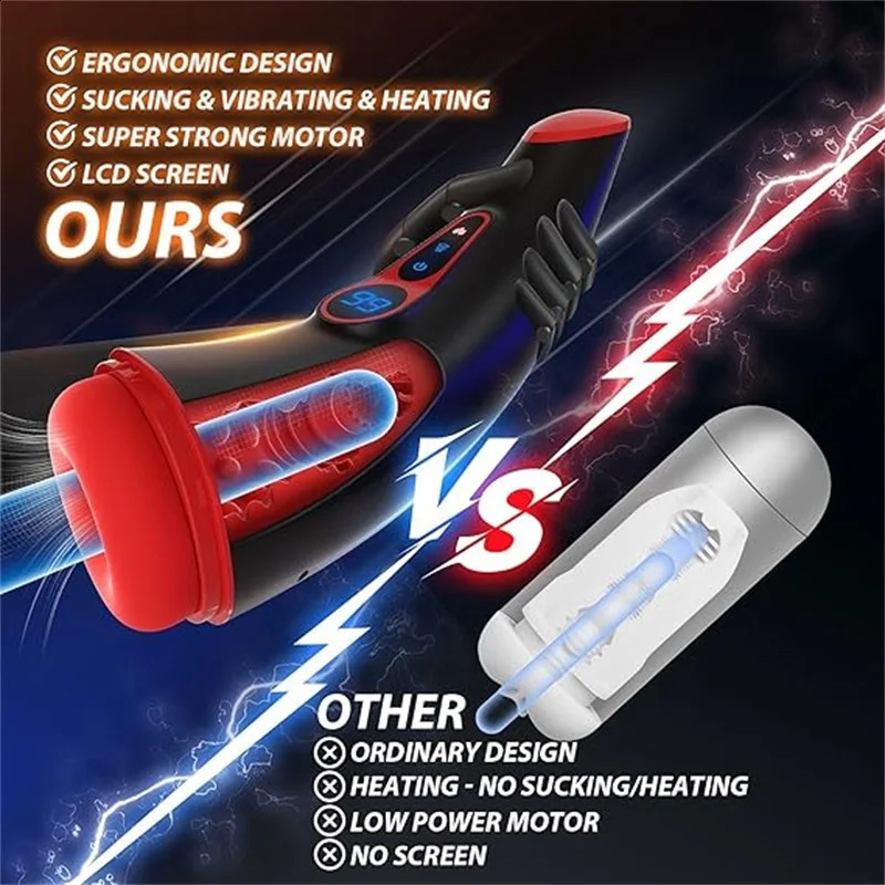 APP Control Male Masturbator Sex Toys for Men Sucking Heating Vibrating LCD Display Penis Pump Male Masturbators Adult Toys MAN 241010 - view 6