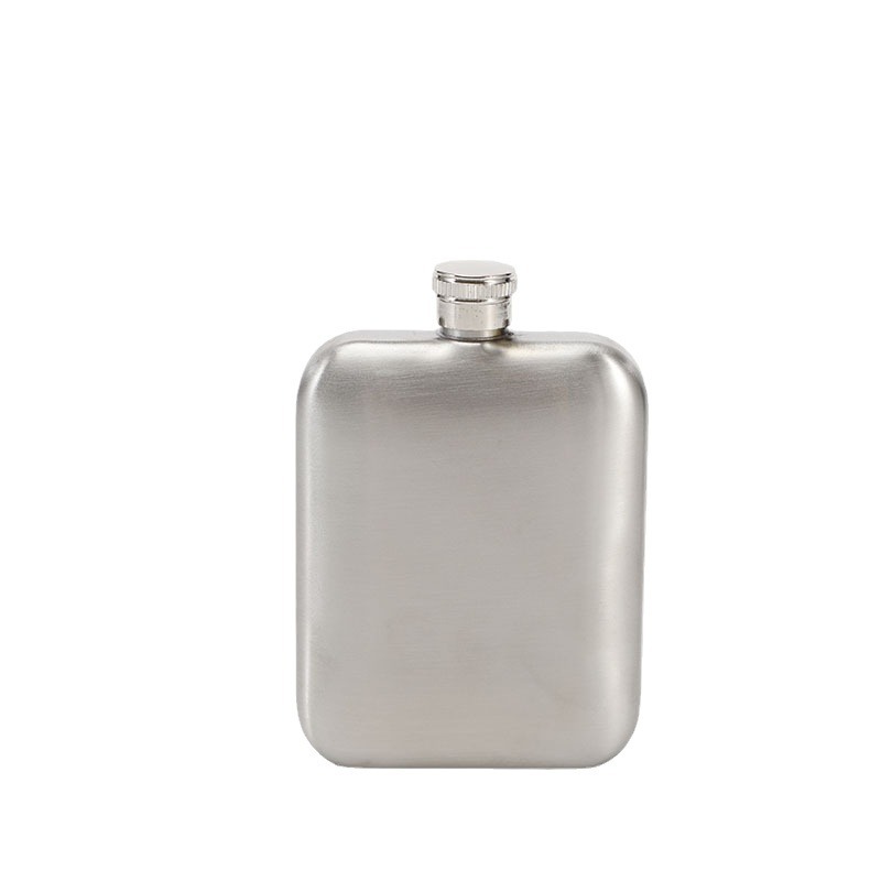 Outdoor 6 oz square flask portable carry-on stainless steel Russian tipple manufacturer wholesale