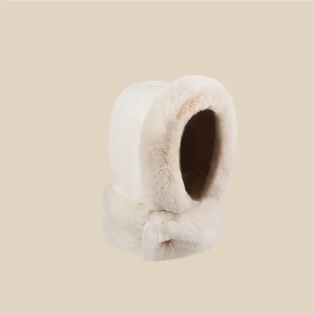 Casual Winter Warm Russia Hats Thickened Suede Plush Windproof Coldproof Lei Feng Cap Fluffy Neck Cover for Outdoor Cycling 241024