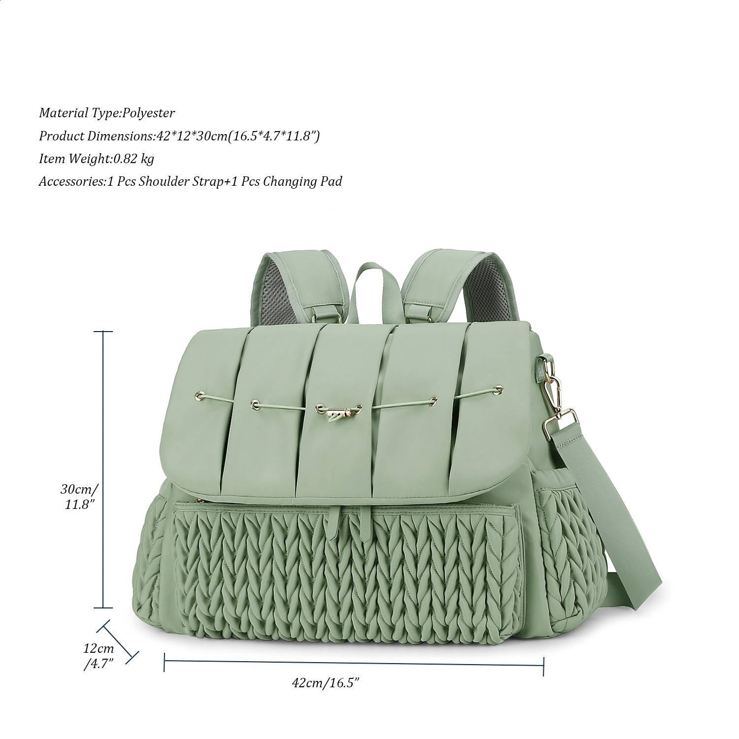 Nylon Cloth Waterproof Antifouling Large Capacity Portable Multifunctional Mother Backpack Mother Double Baby Diaper Bag 240130