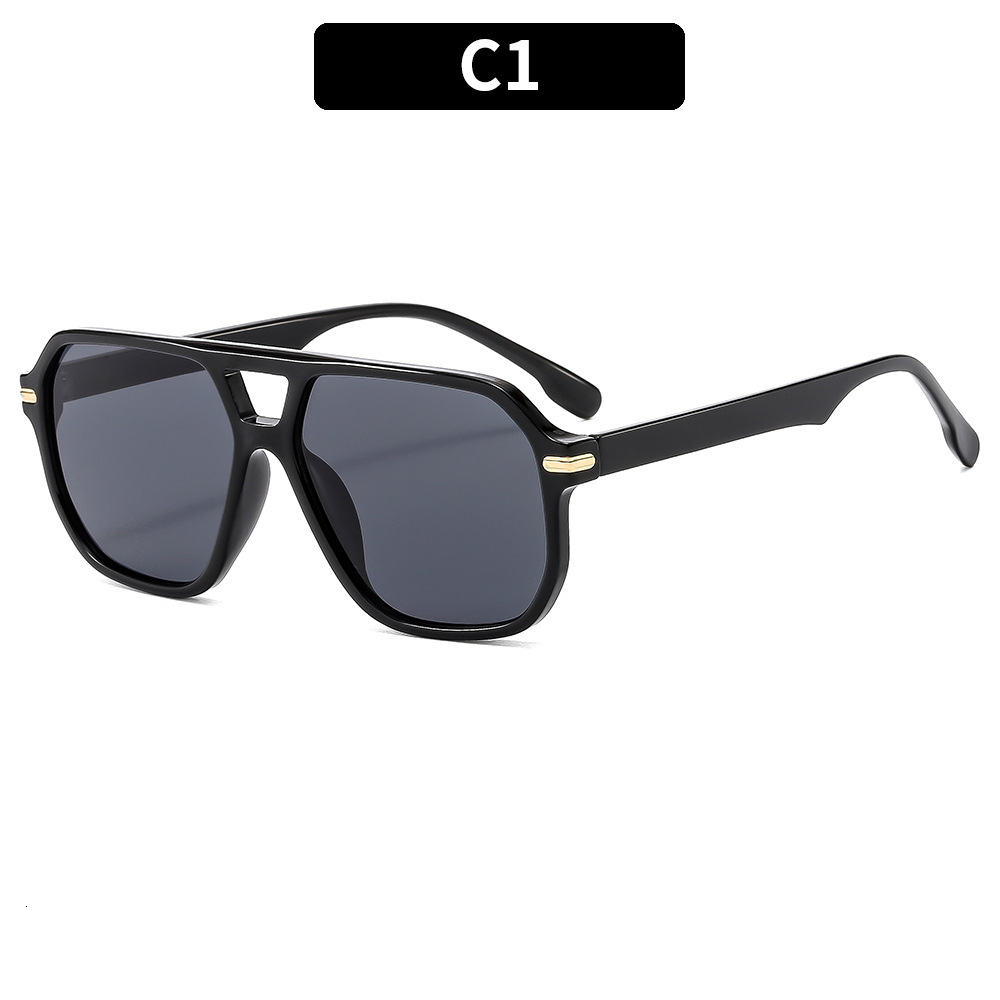 New Fashion Double Beam Pilot Toad Mirror Trendy Driving Sunglasses