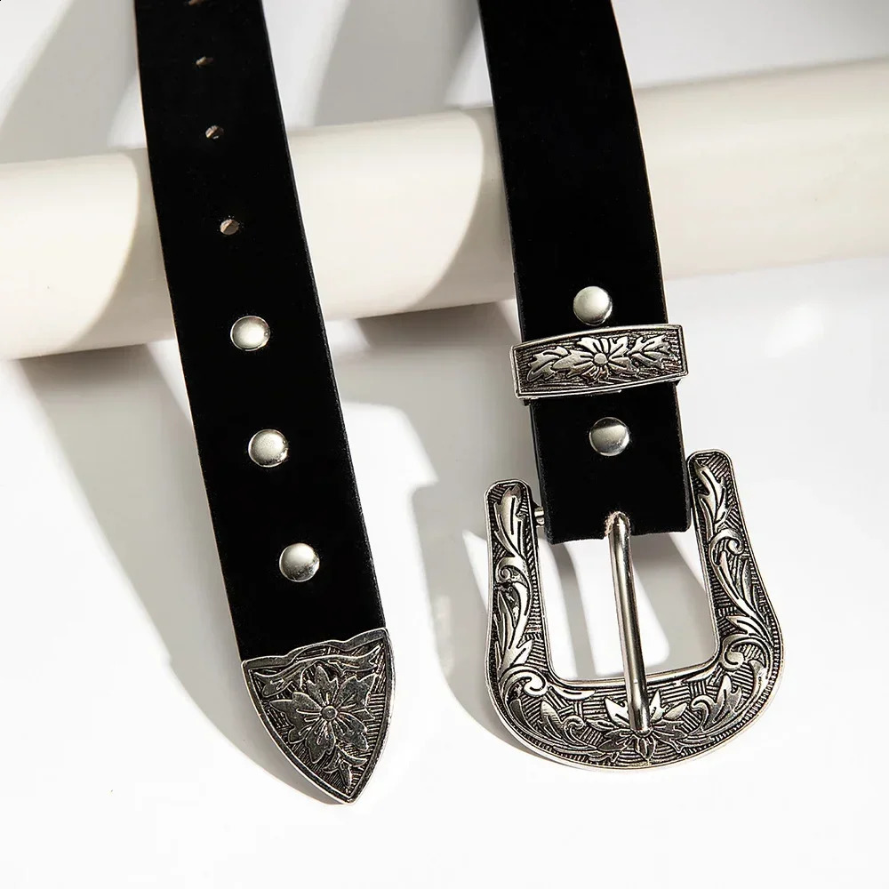 Vintage Rivet Gothic Belt Punk Y2k Metal Buckle Belts Pu Waistband Belt Women Men Jeans Pants Decor Belt 241024