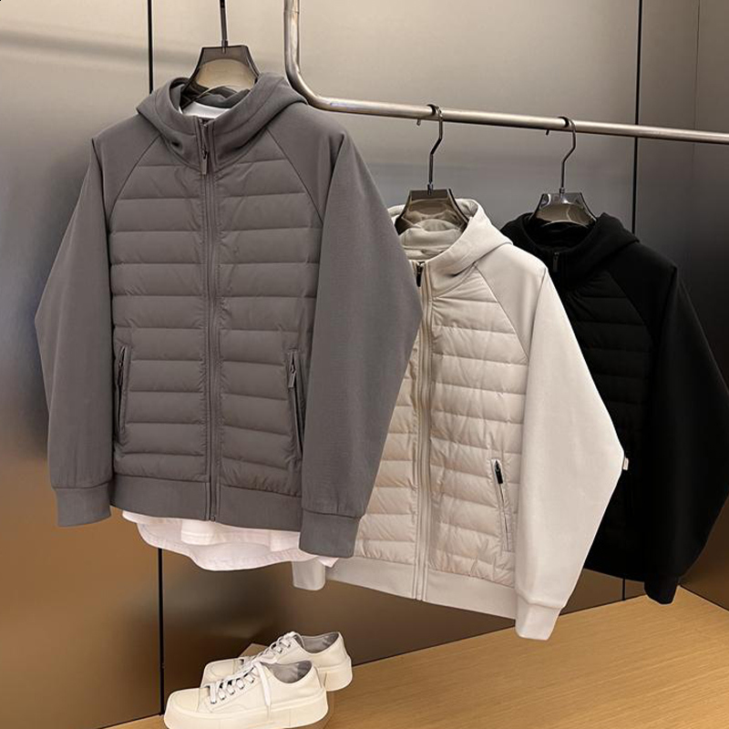 Monday Flow Down Jacket Men Women Golf Clothing Loose Coats Couple Coat Casual Sport Korea White Duck Wear 240716