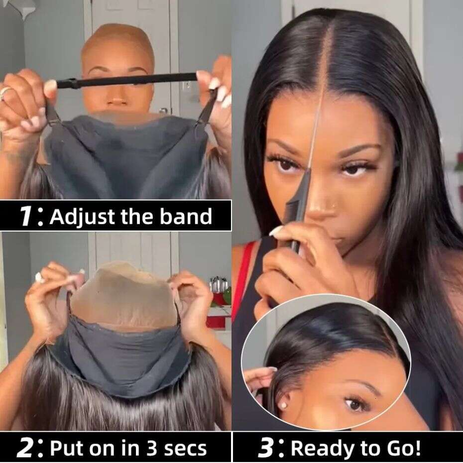 6x4 5x5 Easy Go Glueless Wig Bone Straight Wig HD Transparent Human Hair Lace Closure Wigs Brzailian Human Hair Wigs Smooth Wig