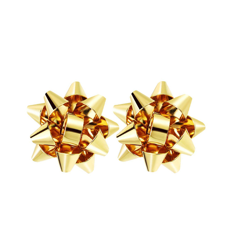 Star combination Europe and the United States new Christmas earrings simple metal flower lady gift bow creative stud earrings