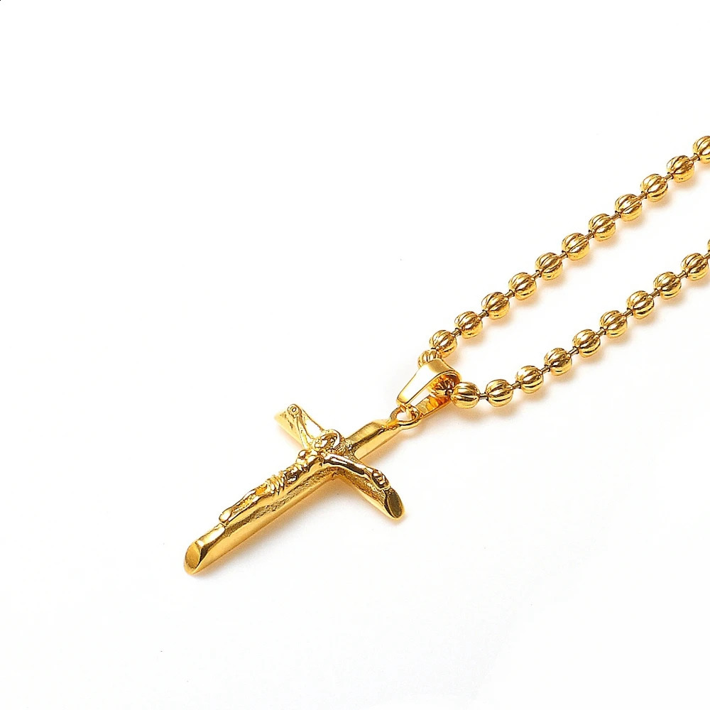 SDA Hiphop Cross Necklace For Man Pray Jesus Pendant Stainless Steel Jewelry Factory Wholesale 241009