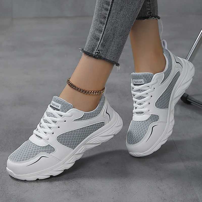 shoes Lady Fiess Women Breathable Woman Casual Shoes Cushion Female Comfortable Low Top Sock hot Sneakers Non-slip Walking Shoe Z241019