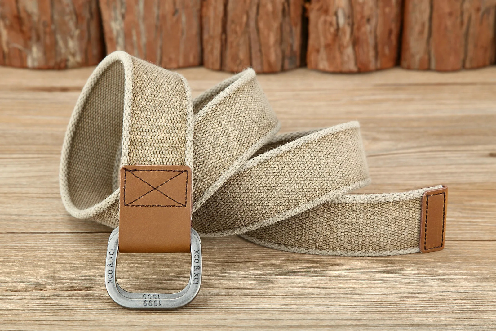 3.8cm Simple Double Ring Alloy Buckle Woven Canvas Cotton Mens Belt Retro Casual Decorative Belt For Men Wholesale 241024