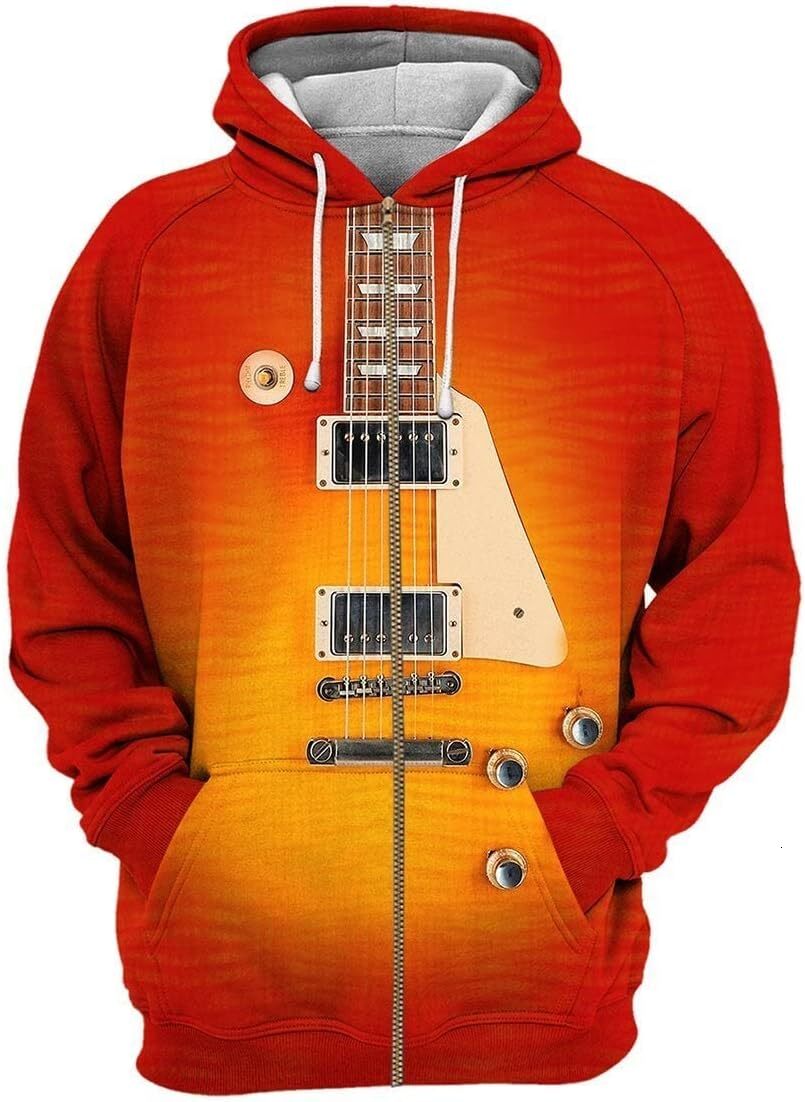 Hoodie for Mens Womens Gibson Guitar 3D All Over Print | Unisex 3D Hoodies Sweaters For Men Hoodie