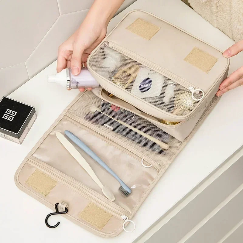 High Quality Women Makeup Bags Travel Cosmetic Bag Toiletries Organizer Waterproof Storage Neceser Hanging Bathroom Wash 241019 zhanyishengli