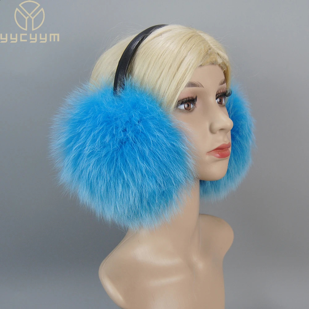 Fashion Real Fox Fur Ladies Autumn And Winter Earmuffs To Keep Warm Women Natural Fox Fur EarMuff Wholesale Retail 241024