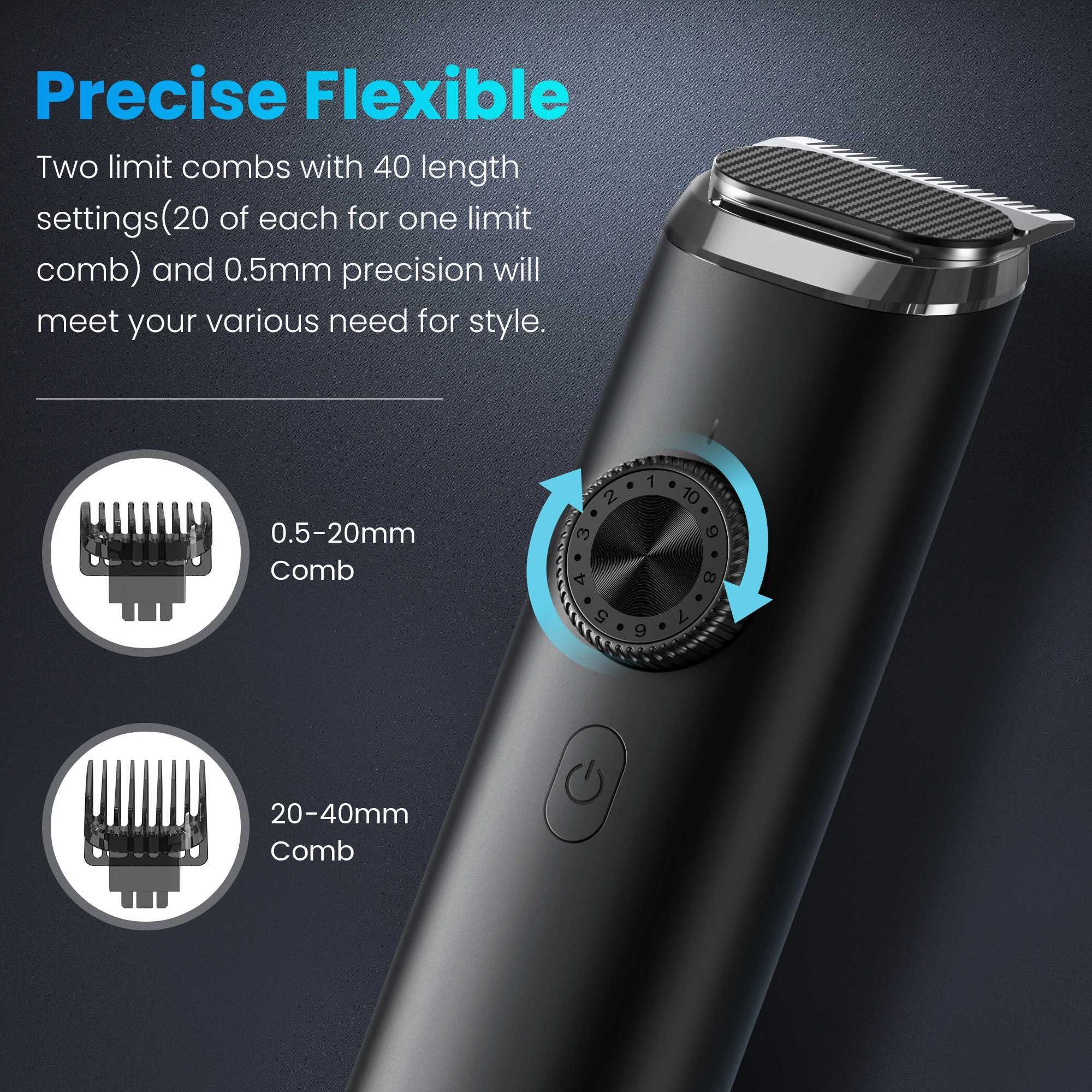 Sejoy Electric Hair Trimmer for Men 3 in 1 Shaver Razor Cordless Hair Clipper Rechargeable Nose Hair Trimmer with LED Display XJ250624