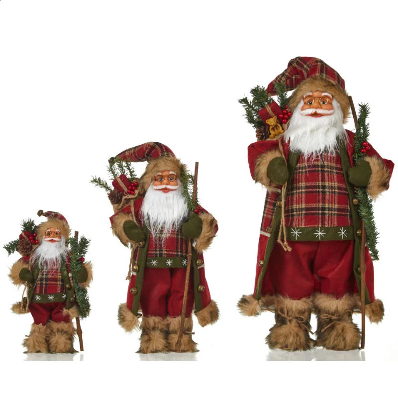 60cm Big Santa Claus Dolls Xmas Pendants Merry Christmas Tree Decor for Home Kids Naviidad Presents Noel Gifts Natal 241021