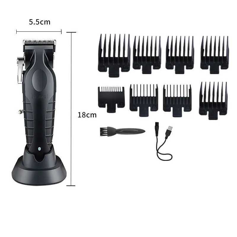 KM2296 Kemei Original Professional Rechargeable Hair Trimmer Adjustable Hair Clipper USB Carving Barber Salon XJ250624