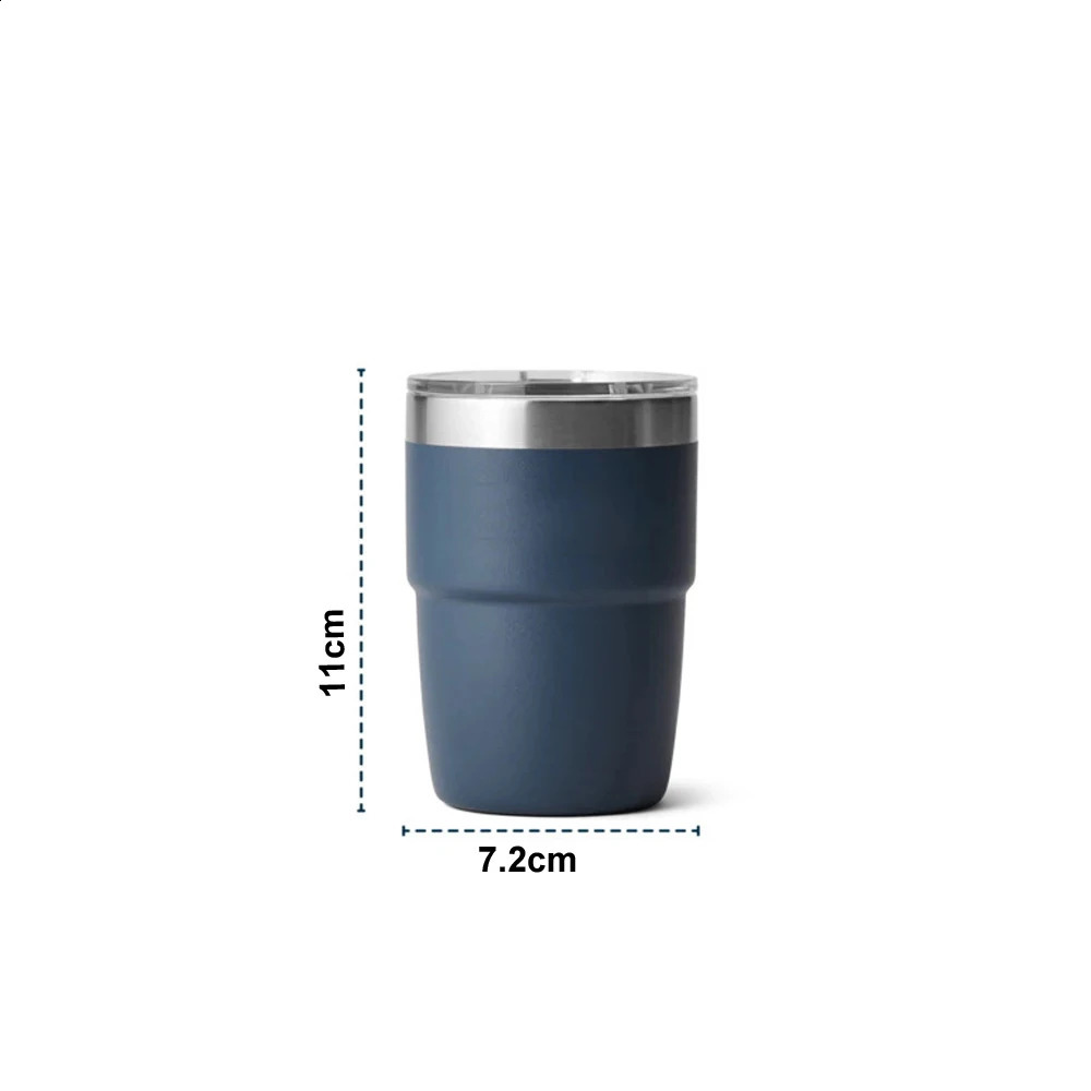 8-ounce stainless steel cup multi-color portable ice cup mini double-layer insulated coffee cup portable cup with lid 241021