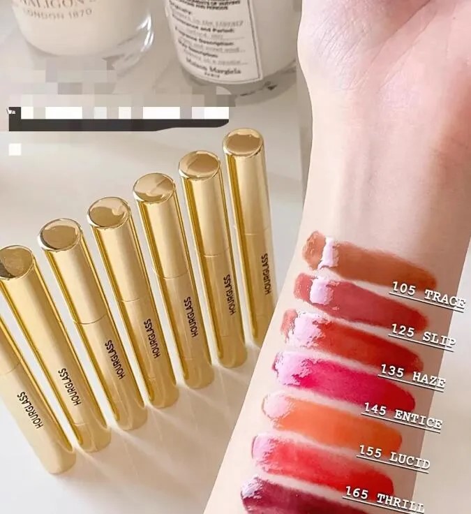 Hourglass Volumizing Glossy Stick 6 colors Silky Lipgloss Lipstick Pump Lips Moisture Non-Stick Cup Lip Balm 100 rise 105 trace 125 slip 135 haze