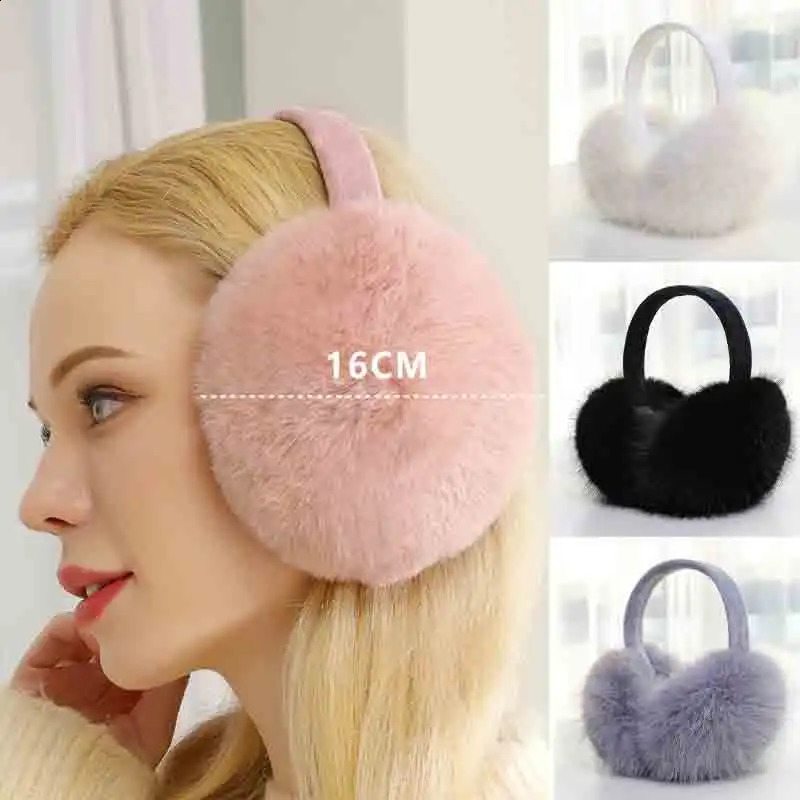 Soft Plush Ear Warmer Winter Earmuffs for Women Men Fashion Solid Color Earflap Outdoor Cold Protection Ear-Muffs Ear Cover 241024