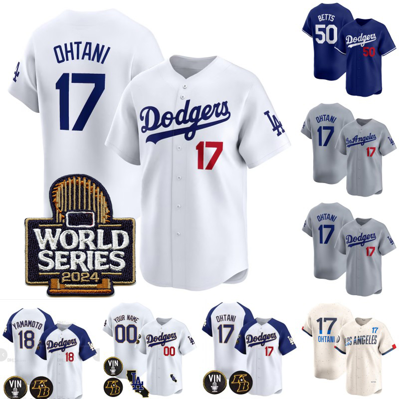 LA 2024 World Series Dodger Jersey Shohei Ohtani Mookie Betts Andy Pages Freddie Freeman Edman Andy Pages Will Smith Yoshinobu Yamamoto Gavin Lux Baseball Jerseys