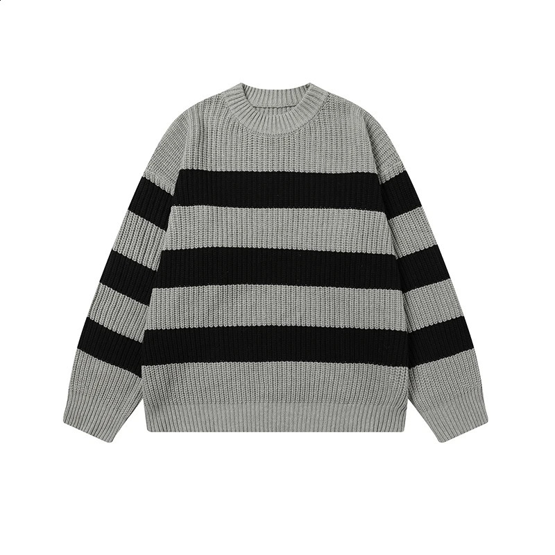 NXXTRESS Black Red Striped Sweaters Autumn and Winter Sweater Men Knit Jumpers Women Oversized Harajuku 241021