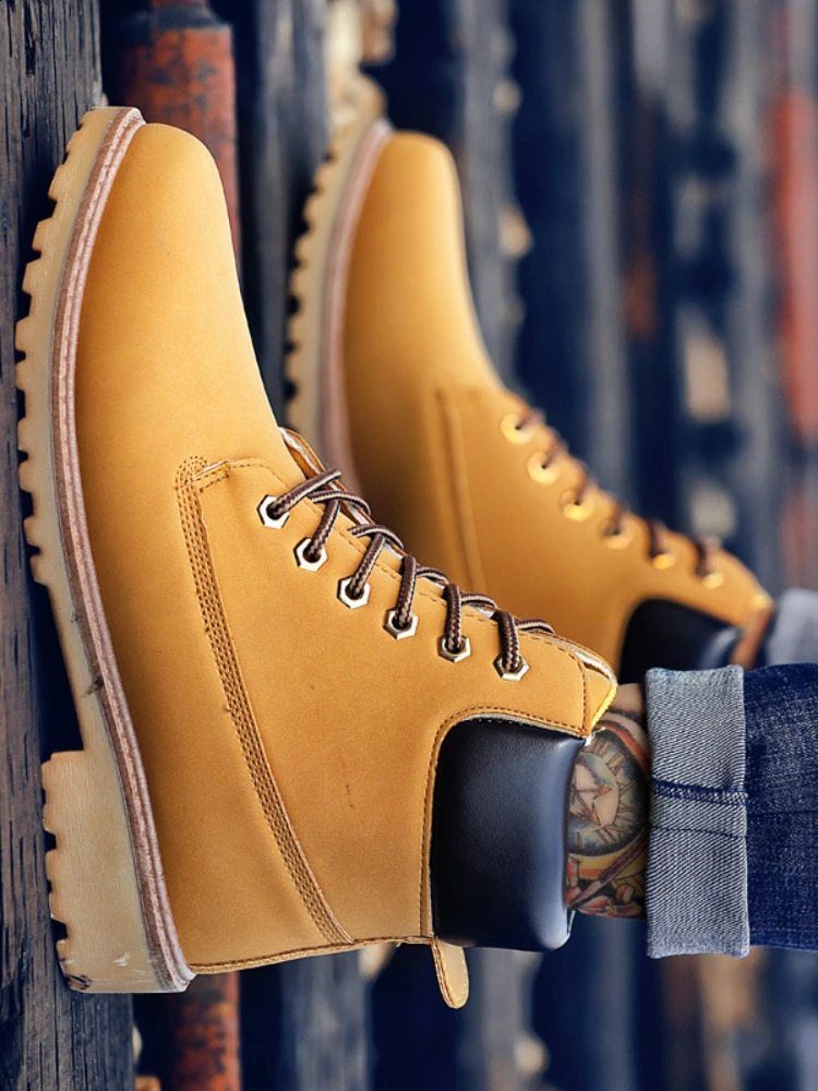 2024 Men Boots Riding Shoes Mens Casual High Top Snow Fashion Western Quality atillas De Hombre 241019