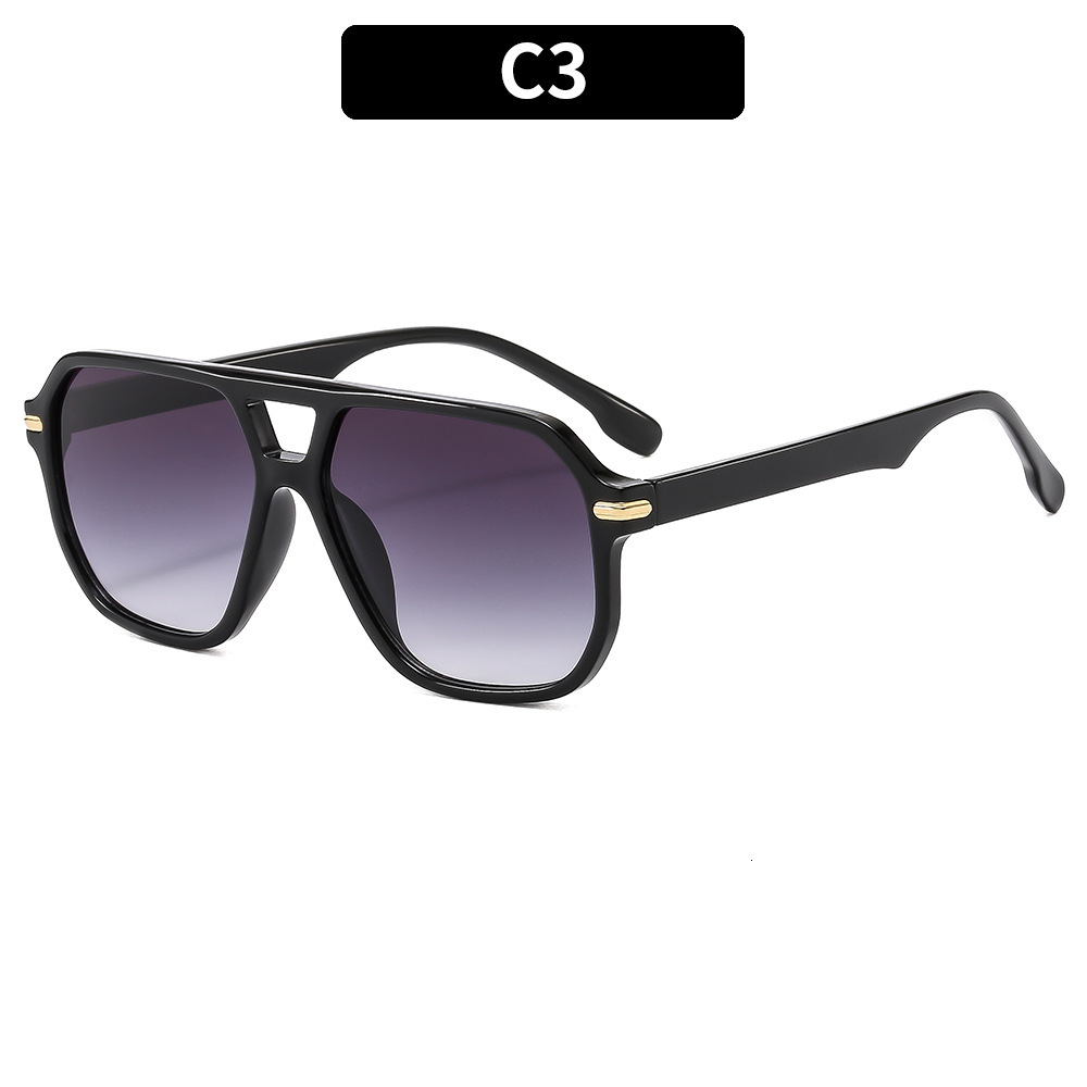New Fashion Double Beam Pilot Toad Mirror Trendy Driving Sunglasses