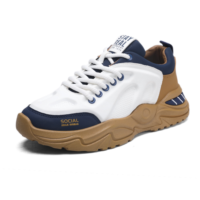 Spring Autumn New Men's Low Cut Thick Soled Versatile Casual Sports Shoes