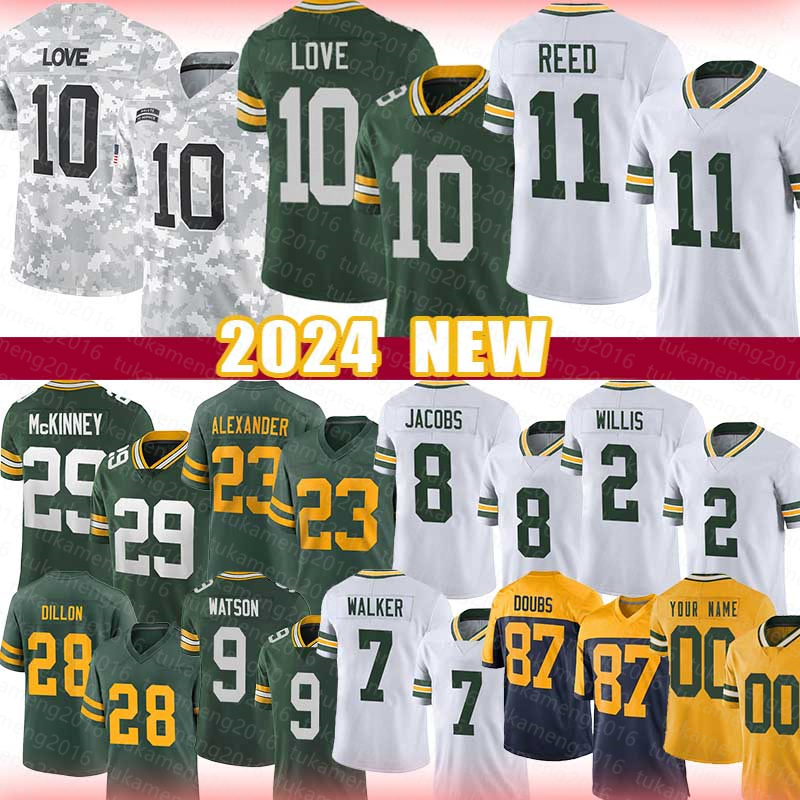 Love Jayden Reed Football Jerseys Xavier McKinney Josh Malik Willis AJ Dillon Christian Watson Quay Walker Romeo Doubs Dontayvion Wicks MarShawn Lloyd
