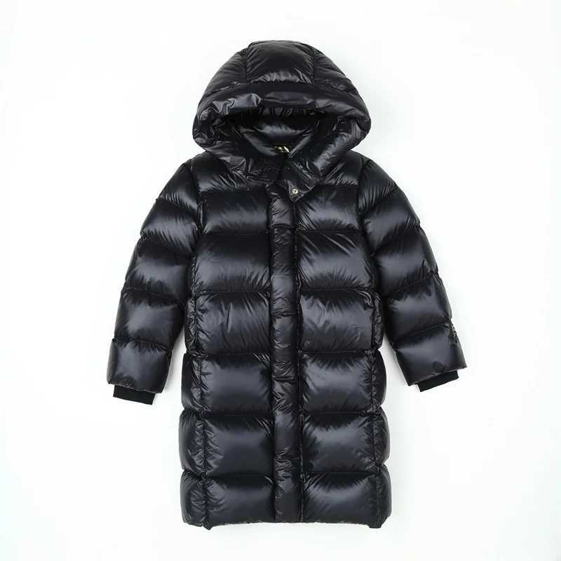 Girls Down Coat Jacket CottonWindbreak Outwear 2023 Black Warm Thicken Velvet Winter Skiwear Plus Size Childrens ClothingXJ241021