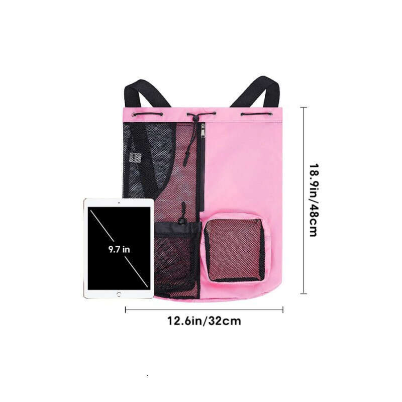 Sports Drawstring Backpack With Mesh Pocket Fiess Travel Outdoor Sport Sackpack Large Capacity Gym Swim Beach Bags Camping Bag