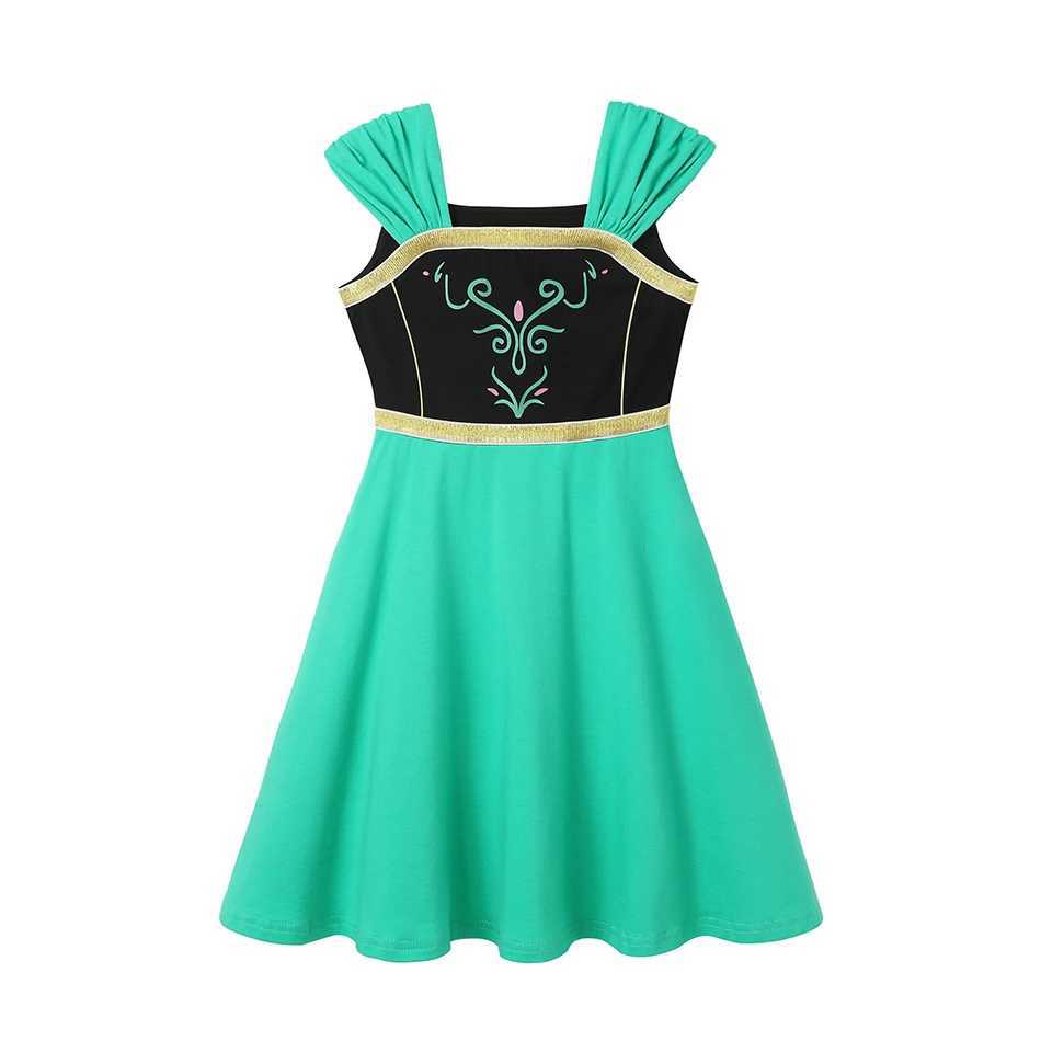 Summer Casual Dress for Girls Mermaid Dress One-Shoulder Sling Short Sleeve Cosplay Princess Costume Casual Vest 2-10 Years X250528