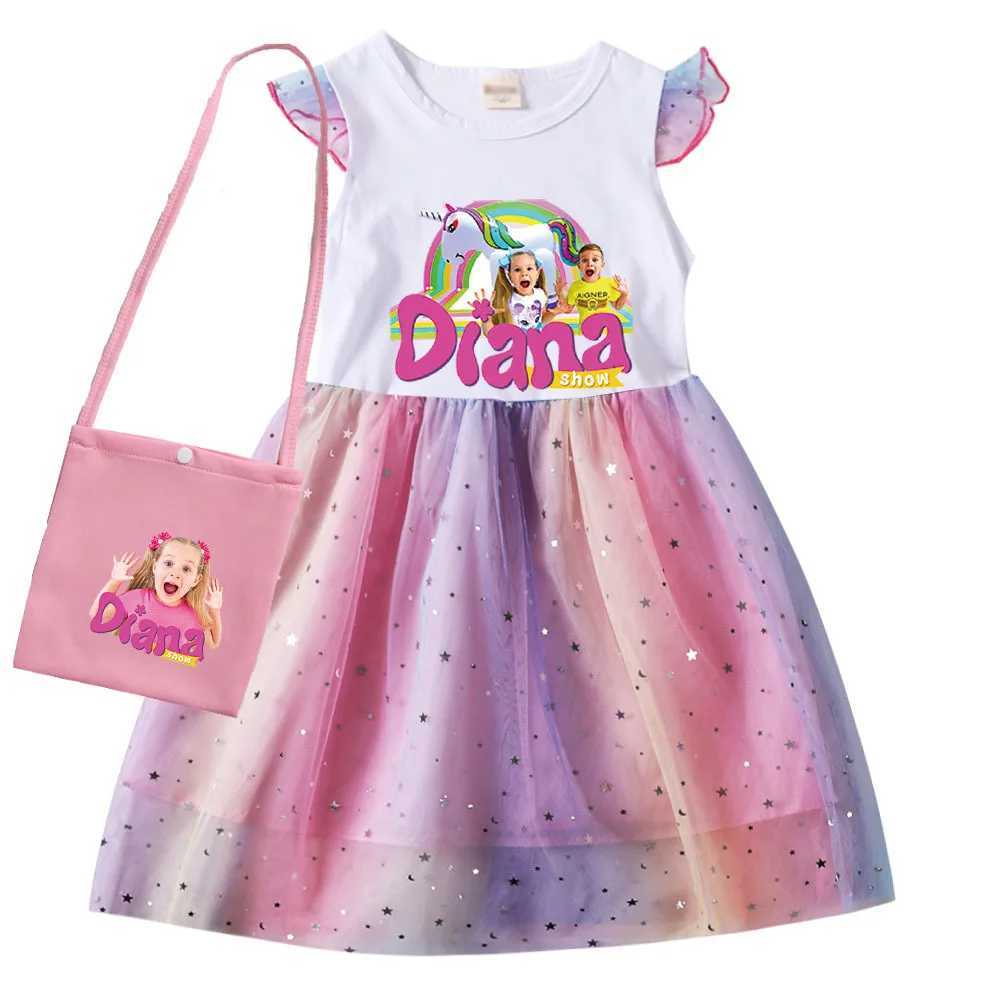 Diana Y Roman costume Baby girl short sleeved casual dress Childrens cute dress Halloween party Princess Vestdos X241021