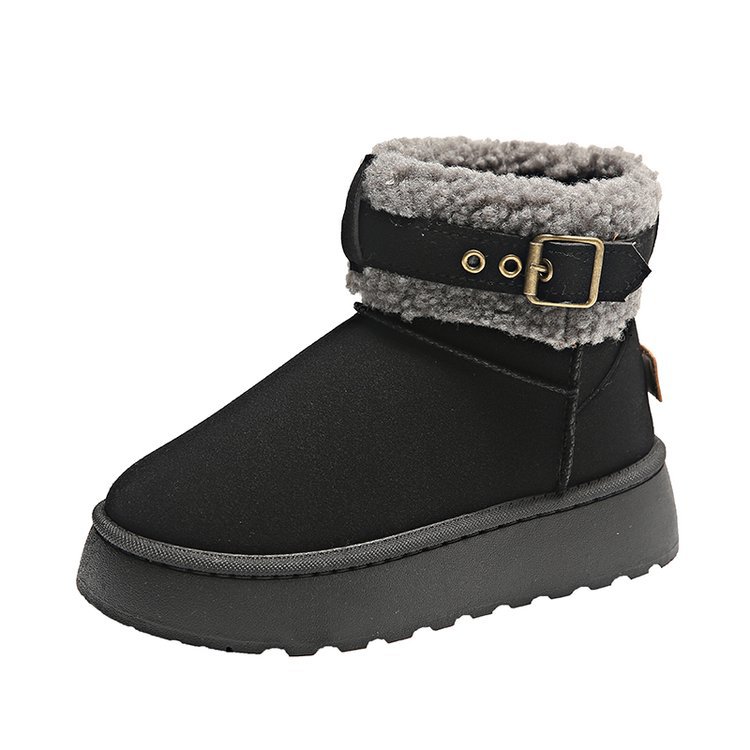 Women's Plush Thick Korean Version Bottom Warm Non Slip Snow Boots