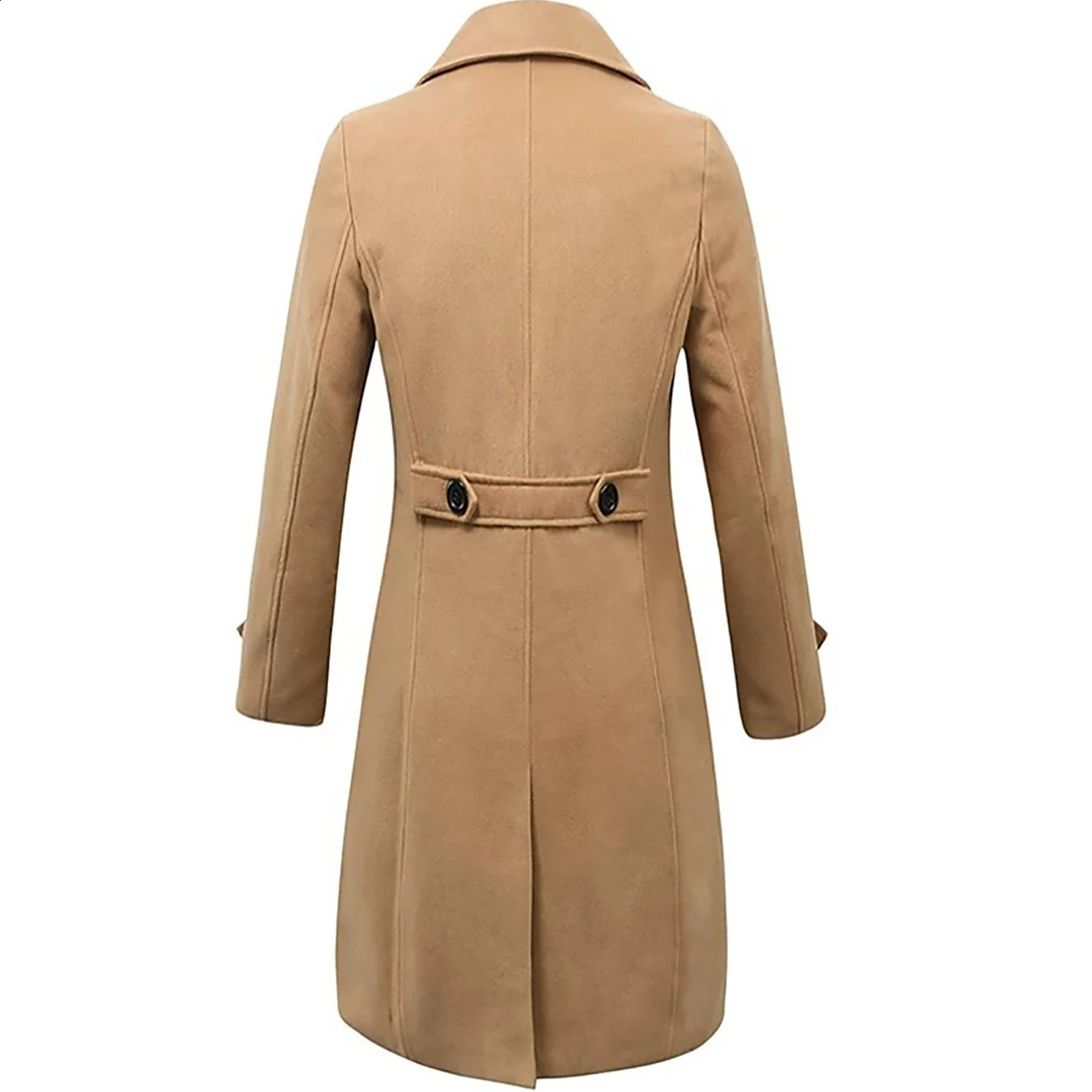 Autumn and winter mens wool coat casual and fashionable double-layer long mens wool coat 241021