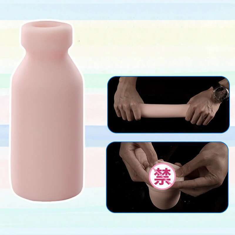Masturbator Pocket Real Vagina Male Masturbation Toys Sexual Tool Exerciser for Adult Mini Milk Bottle Sex Toy for Men18+