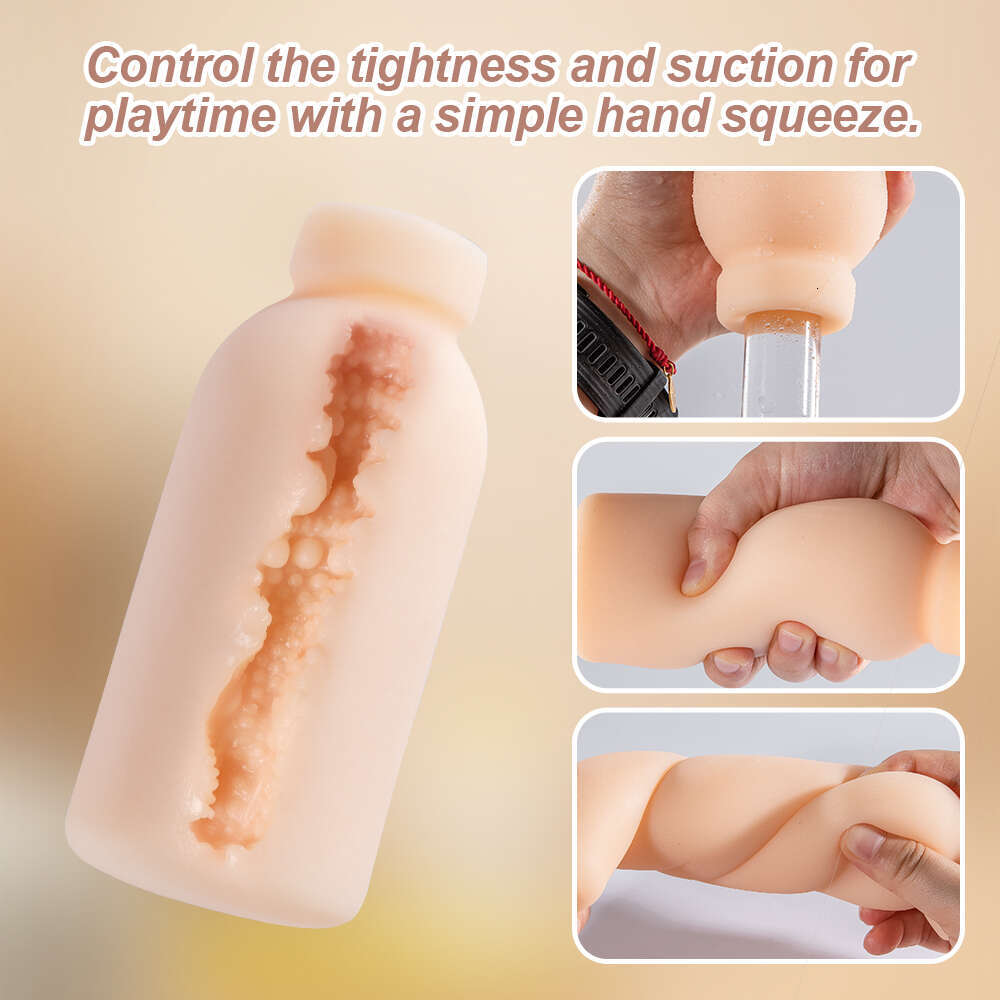 Masturbator Pocket Real Vagina Male Masturbation Toys Sexual Tool Exerciser for Adult Mini Milk Bottle Sex Toy for Men18+