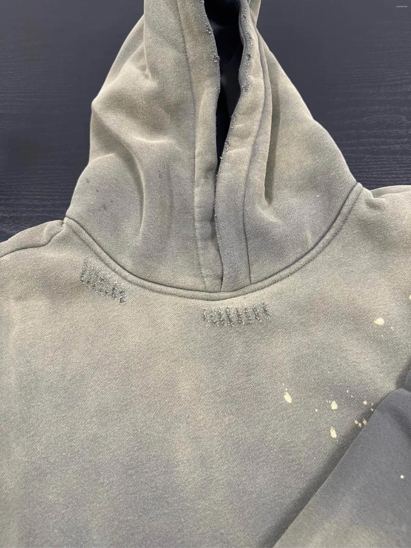 Men's Hoodies Vintage Acid Washed Hoodie Distresses Pullover Oversized Causal Street Fashion Sun Fade For Man Or Women