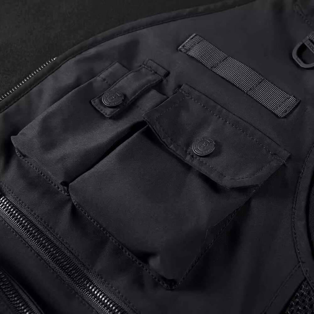 Tactical Hoodies Streetwear Autumn Functional Fake Two Pieces Patchwork Turtleneck Sweatshirt Pullover Men Hoodie Techwear