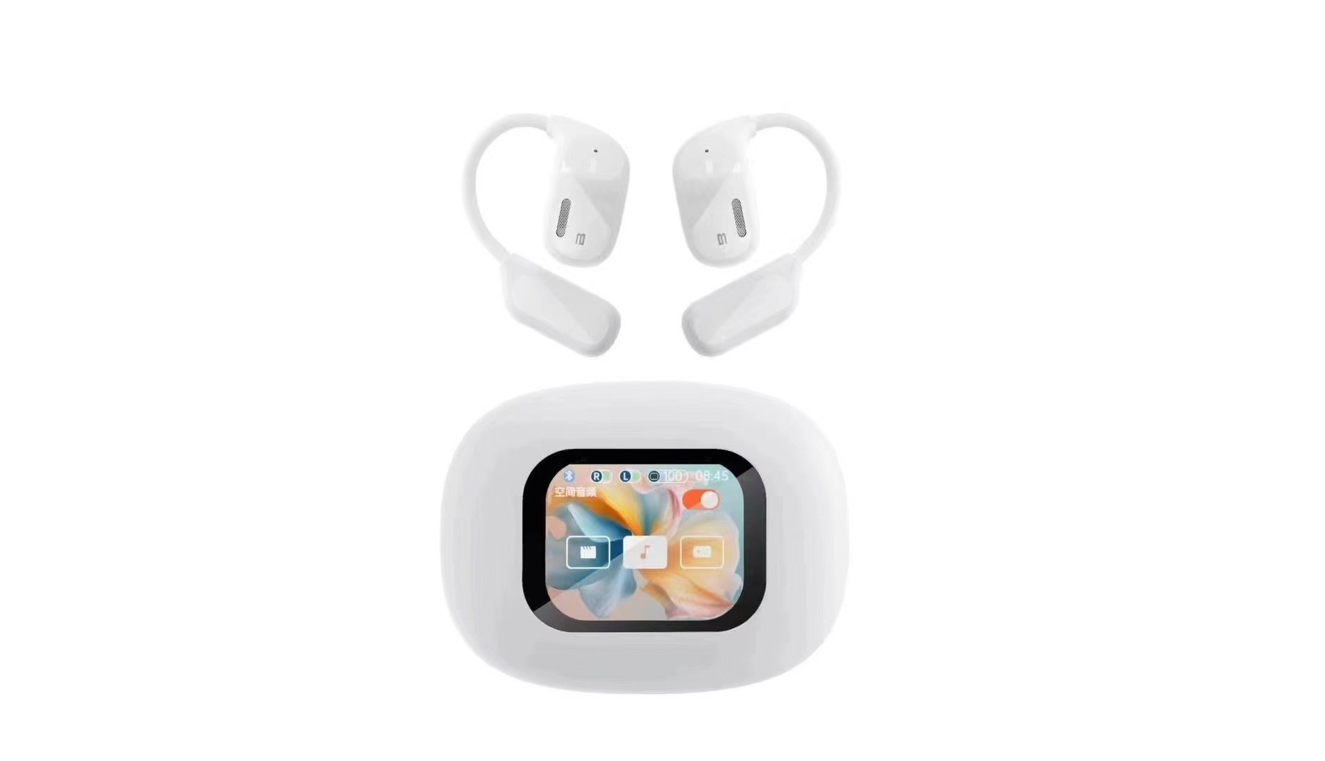 Headset Smart Color Screen tech73 OWS Hanging Ear Sports Running ENC Earphone Noise-Cancelling Bluetooth Headphonesnew Product